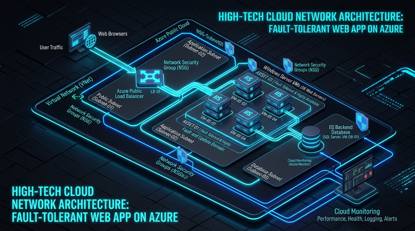 Fault-Tolerant Load-Balanced Architecture on Azure