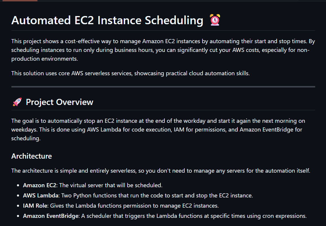 Automated EC2 Instance Scheduling